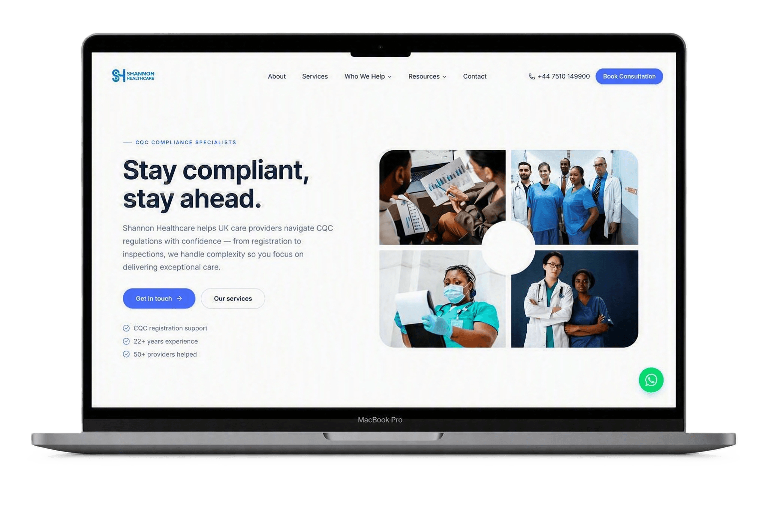 Shannon Healthcare desktop preview
