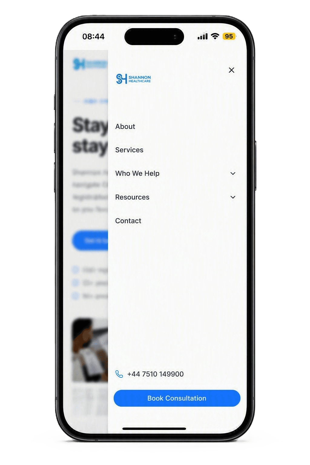 Shannon Healthcare mobile preview